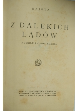 Z dalekich lądów, 1925 r.