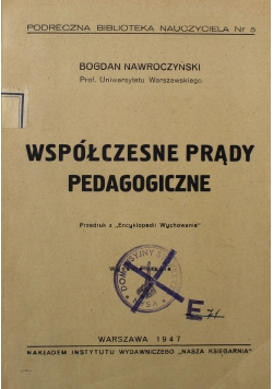 Współczesne prądy pedagogiczne 1947 r