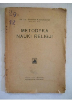Metodyka nauki religii, 1921 r.