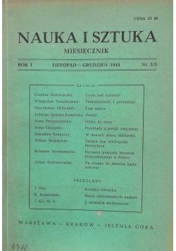 Nauka i sztuka. Miesięcznik rok I, nr 2/3, 1945r