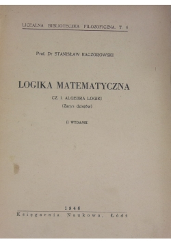 Logika matematyczna, 1946 r.