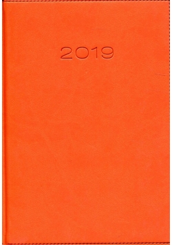Kalendarz 2019 A5 książkowy dzienny pomarańczowy