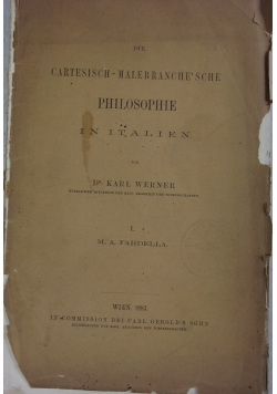 Die cartesisch- malebranche'sche, pilosophie in Italien