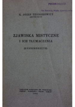 Zjawiska mistyczne i ich tłumaczenia, 1933 r.,