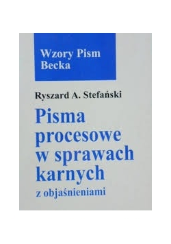 Pisma procesowe w sprawach karnych