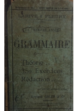 La premiere annee de grammaire, 1896 r.