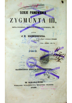 Dzieje panowania Zygmunta III 1860r