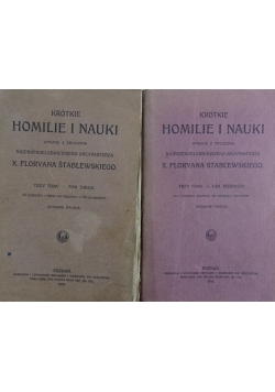 Krótkie homilie i nauki T. I,II, 1914 r.
