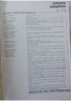 Ochrona zabytków nr od 1 do 4