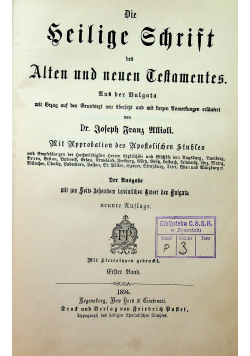 Die heilige Schrift des Alten und neuen Testamentes 1894r