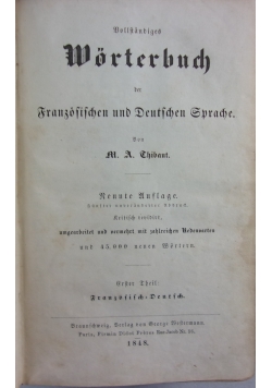 Franzofifchen und deutchen sprache, 1848 r.