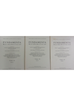 Fundamenta Mathematicae ,Vol 138 ,Cz. 1 do 3