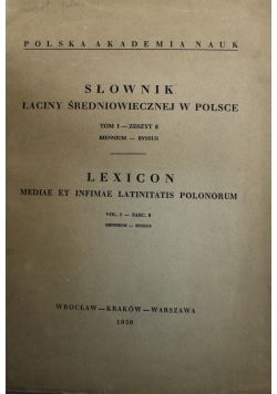 Słownik łaciny średniowiecznej w Polsce Tom I