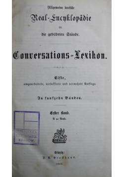 Conversations Lexikon Tom I 1864 r.
