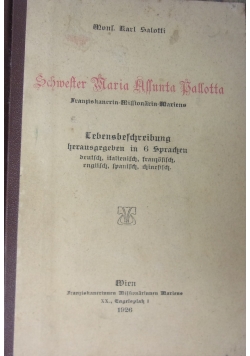 Schwaster Maria Asstunta Ballotta, 1926r.