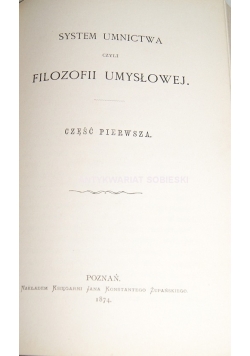 Filozofia i krytyka, część I ,1874 r.