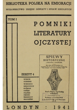Pomniki literatury ojczystej 1941  r