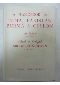 A Handbook to India, Pakistan, Burma & Ceylon