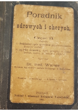 Poradnik dla zdrowych i chorych, część  2, 1891r.