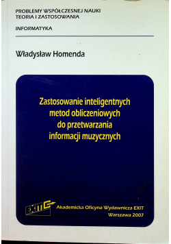 Zastosowanie inteligentnych metod obliczeniowych do przetwarzania informacji muzycznych