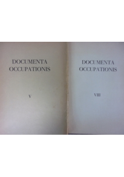Documenta Occupationis,Tom V,VIII