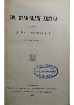 Św. Stanisław Kostka 1911 r.