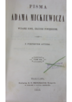 Pisma Adama Mickiewicza. Tom VIII, 1858 r.