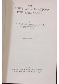 The theory of vibrations for engineers