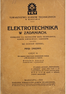 Elektrotechnika w zadaniach cz II 1929r