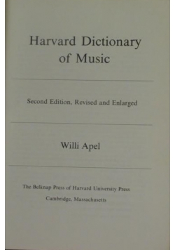 Harvard Dictionary of Music
