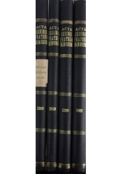 Acta Ordinis Fratrum Minorum, zestaw 4 książek, 1918-1921 r.