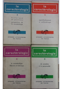 la caracterologie tom 1,2,3,5