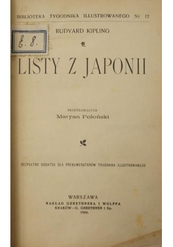 Listy z Japonii, 1904 r.