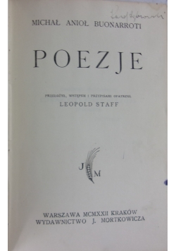 Poezje, 1922 r.