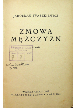 Zmowa mężczyzn 1930r