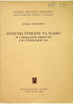 Stosunki etniczne na śląsku w I tysiącleciu