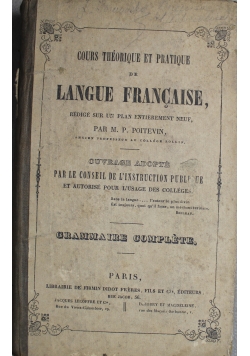 Cours theorique et pratique de langue francaise 1861 r.