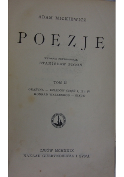 Poezje, tom II, 1929 r.