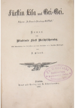 Furstin Lila und Bri-Bri, 1887 r.