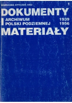 Dokumenty Archiwum Polski Podziemnej Materiały