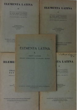 Elementa Latina, zestaw 5 książek, 1945 r.