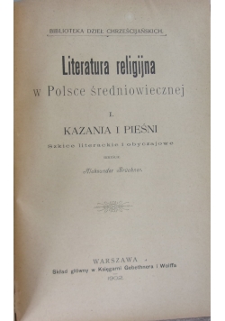 Literatura religijna w Polsce średniowiecznej, 1902 r.