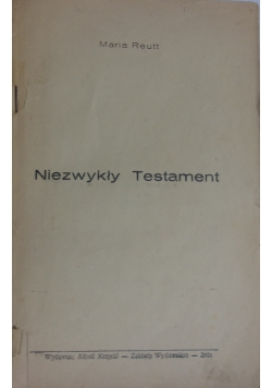 Niezwykły testament