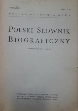 Polski Słownik Biograficzny - Tom XVII/1