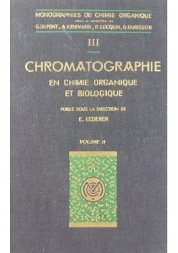 Monographies de chimie organique III