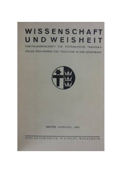 Wissenschaft und Weisheit, 1935r.