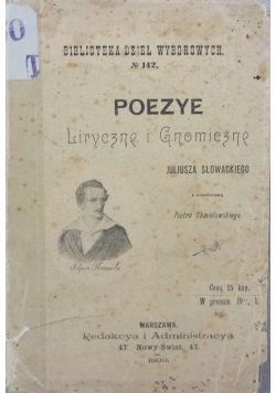 Poezye liryczne i gromiczne, 1900r