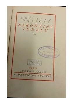 Narodziny ideału, 1923 r.