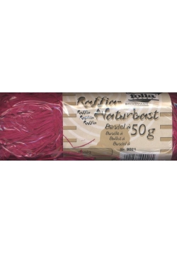 Rafia naturalna 50 g karminowy folia