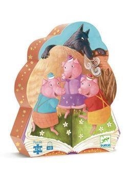 Puzzle w pudełku - Trzy świnki